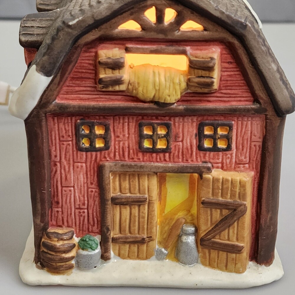 1995 Dickens Collectables Sugar Creek County Barn Porcelain 302-9410